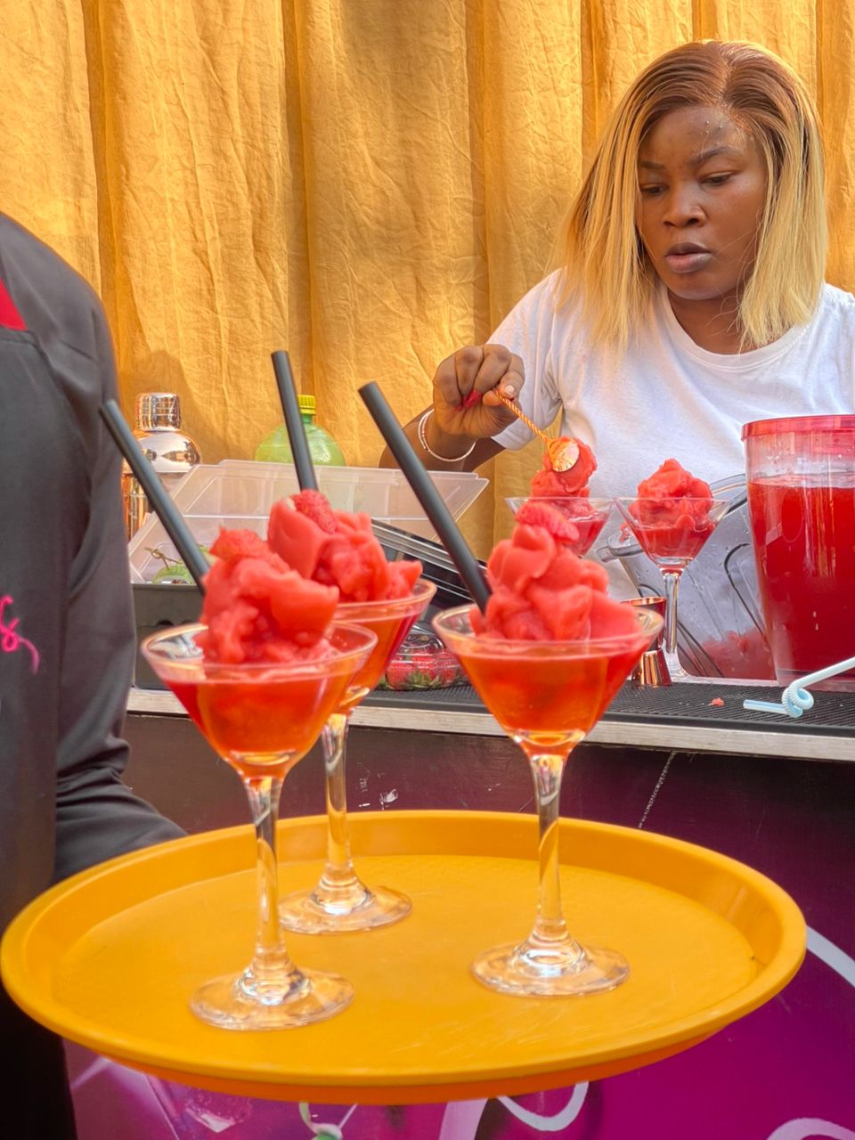 Mixologist at work